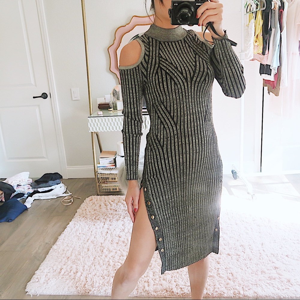Ribbed Mock Dress Bodycon Dress